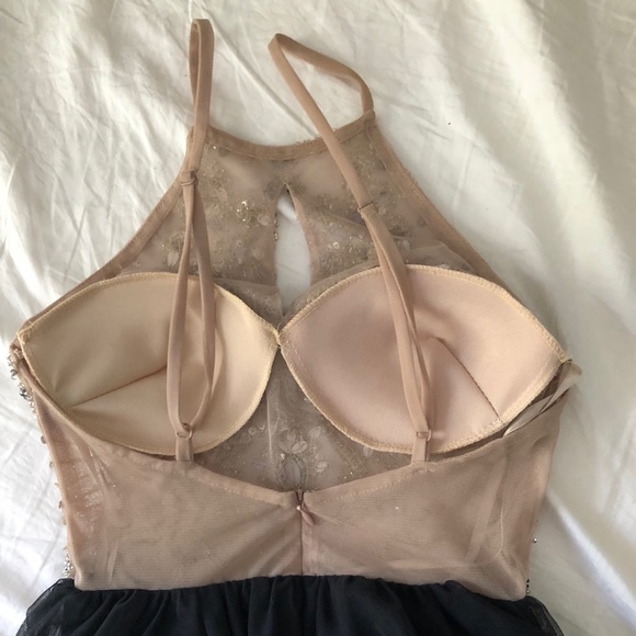 PROM DRESS navy and beige - Picture 3 of 5